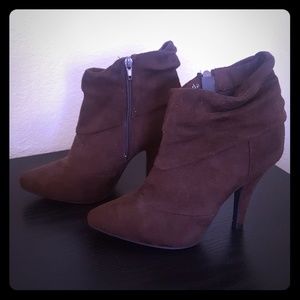 Faux-suede Booties
